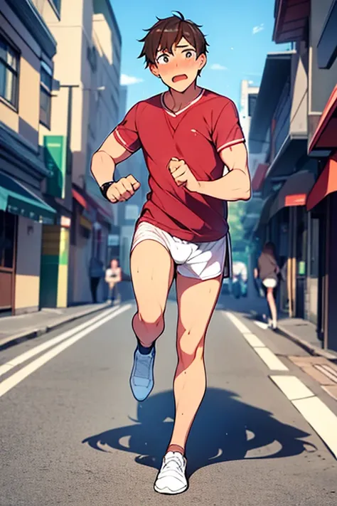 Men are forced to run around town in just their underwear, leaving them blushing with embarrassment