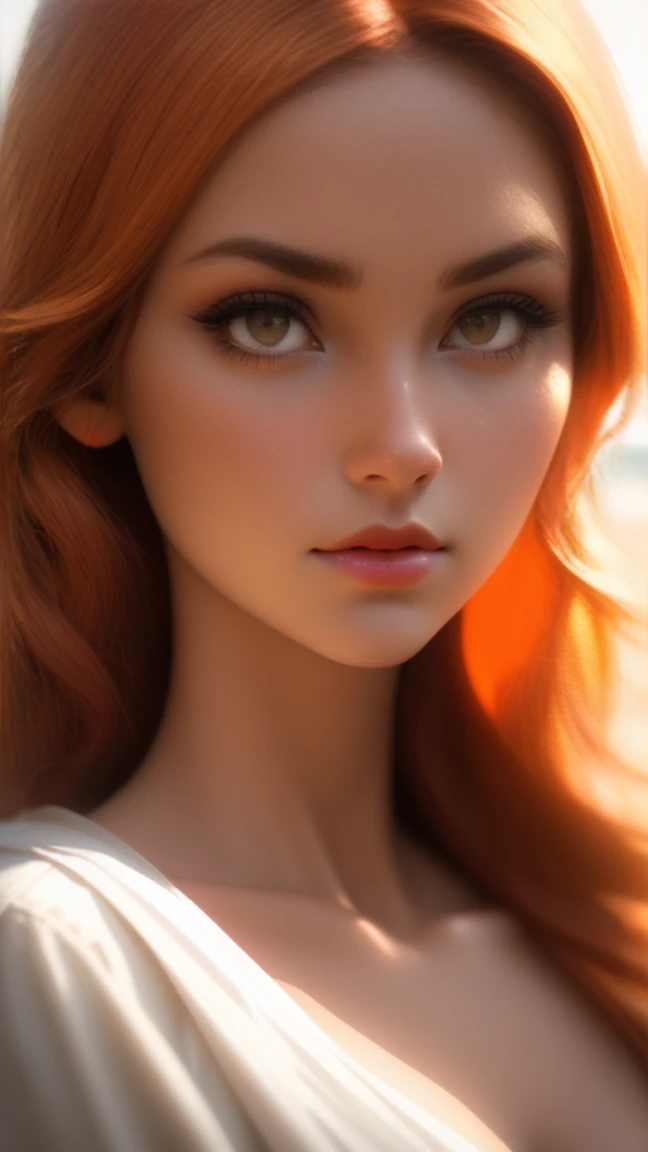 close up of a european woman, orange hair, winter beach, natural skin texture, very detailed skin texture, tanned skin, 24mm, 4k textures, soft cinematic light, RAW photo, photorealism, photorealistic, intricate, elegant, highly detailed, sharp focus, ((((...