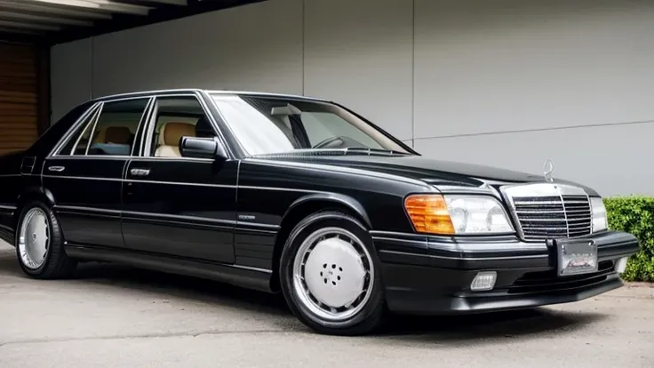 1993 Mercedes-Benz S-Class 560SEC ABC Exclusive black over fender 2-door coupe in garage