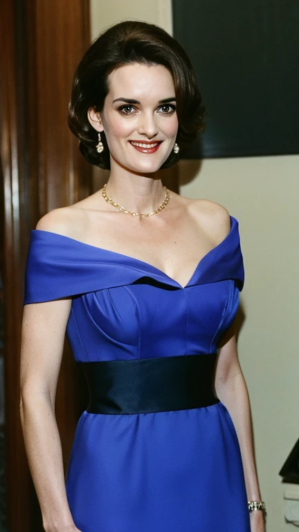 Winona Ryder dressed as the Duchess of Germany and a sexy smile