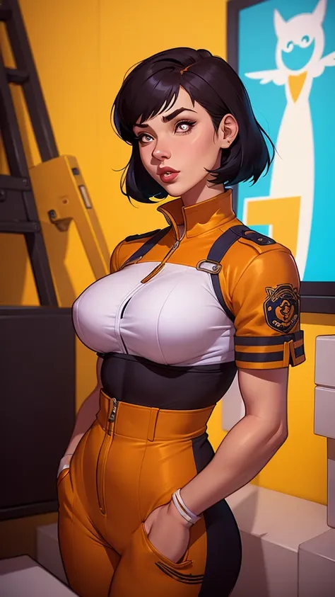 um close de uma mulher em um uniforme prateado e rosa, digite germe e ilya kuvshinov, ilya kuvshinov e digite germe, range murata and digite germe, digite germe and rossdraws, pintura digital rossdraws, modelo uniforme | digite germe, style digite germe, e...