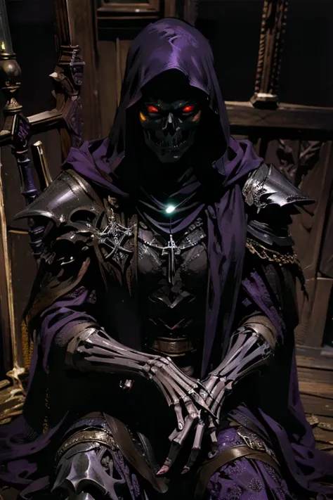 ((hyper-realistic illustration:1.4)),(dark fantasy:1.3), ((male)). ((hooded))(black skeleton:1.2)((shadow:1.1)) (wraith), wearin...