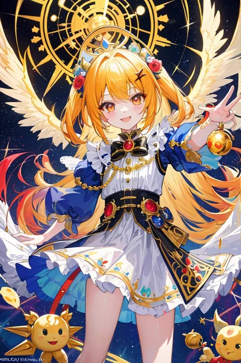 (best_quality:1.2), (masterpiece:1.0), ultra high-resolution, ultra-detailed:1.2,
An enchanting, whimsical anime-style depiction of the Whore of Babylon from the Book of Revelation. She radiates a friendly and cheerful demeanor, sporting vibrant, colorful ...