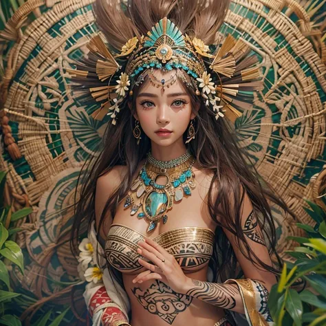 Polynesian Sea、Hair blowing in the wind 、 ((highest quality、masterpiece、8k、Best image quality、Ultra-high resolution、Award-winning works)、(Accurate anatomy:1.1)、(Look at me and smile:1.0)、Shining fair skin with Ultra-high resolution、The most detailed face、U...