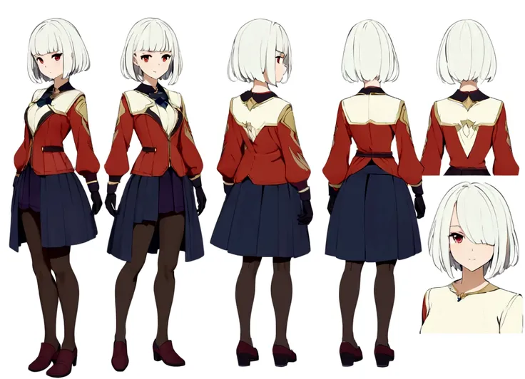 a close up of a cartoon character of a woman with white hair, high quality model sheet, character model sheet turnaround, character model sheet, merged character, model sheet, Lu Zhiwan, valkyrie style character, high quality character design, 3 d characte...