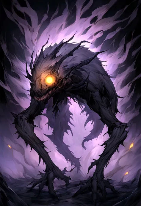 Certainly! Heres another description for a scary game mascot:

Imagine a creature that appears like a distorted reflection of a familiar animal—a large, shadowy figure with fur that seems to ripple like smoke. Its eyes are intense and glowing, a piercing y...