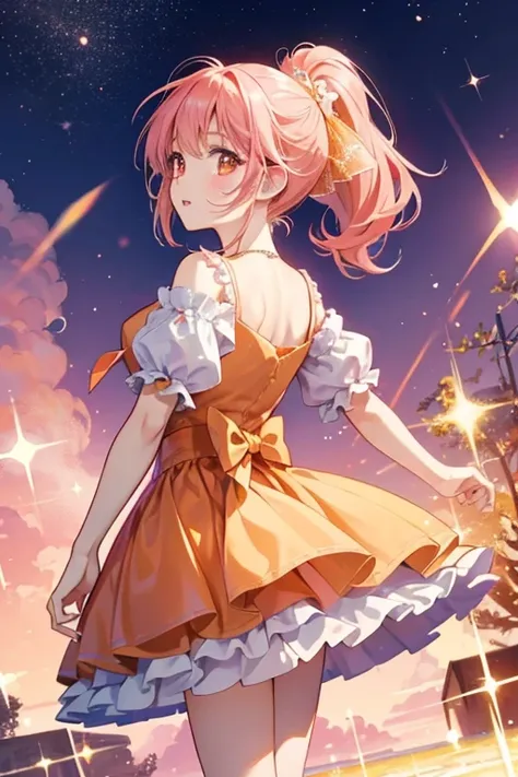 Seira-chan-tchis appearance is based on Seira Otoshiros. She resembles a young girl with peach colored skin, pink hair tied in a ponytail, and orange eyes. She wears a pink and blue dress. SPARKLE; GLITTER