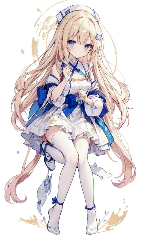 Character portraits，Anime Girl，With long blond hair and blue eyes，Bag in hand, , Maple Story Character Art, 穿着漂亮裙子的可爱Anime Girl, Lolita in a skirt, Ink art anime loli, anime girl named lucy, Little loli girl, From the Azur Lane video game, 长发金发Anime Girl, ...