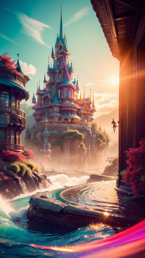 Official Art，Unity 8k wallpaper，Extremely detailed，Beauty and aesthetics，masterpiece，Best quality，The content is very detailed，Bright colors，romanticism，Summer Dream，HD，Details，Best quality，Fantasy，dreamlike，colorful，Photography，Dynamic，vivid，energetic，Ric...