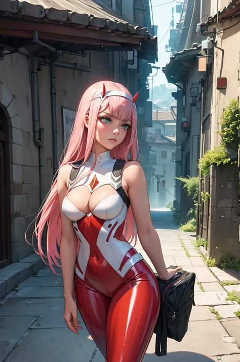 1 chica, ((Zero Two Darling en el Franxx)), (((Red latex tight pants))), Vemos su, She is riding a , inclinado sobre un escritorio, Perfecto, Ella abre su, desnudo, ((La luz viene de abajo) ), ((Lighting comes from the ground)), ((Hermosa forma de)), ((cab...