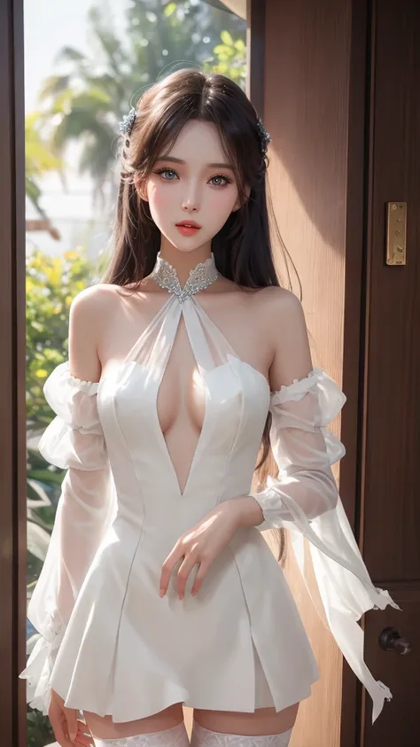 Movie photos。35mm Photo，film，major，4k，Very detailed，（（whole body）），Clear face，Pretty face，8K，masterpiece，original photo，Best quality，detail:1.2，Reality，detail，Very detailedED，CG，Unite，wallpaper，Depth of Field，illumination，lens flare，Ray Tracing，（Very beaut...