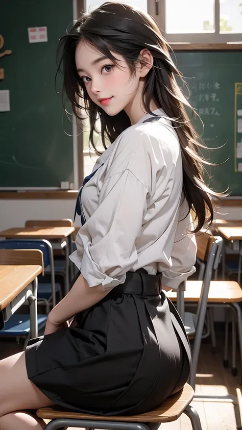 A beautiful high school girl who is half French and half Japanese、Anyway, her face is beautiful、Beautiful blue eye color、Beautiful long, straight, bright blonde hair、Please wear sailor uniforms, which are typical of Japanese school uniforms.。The background...