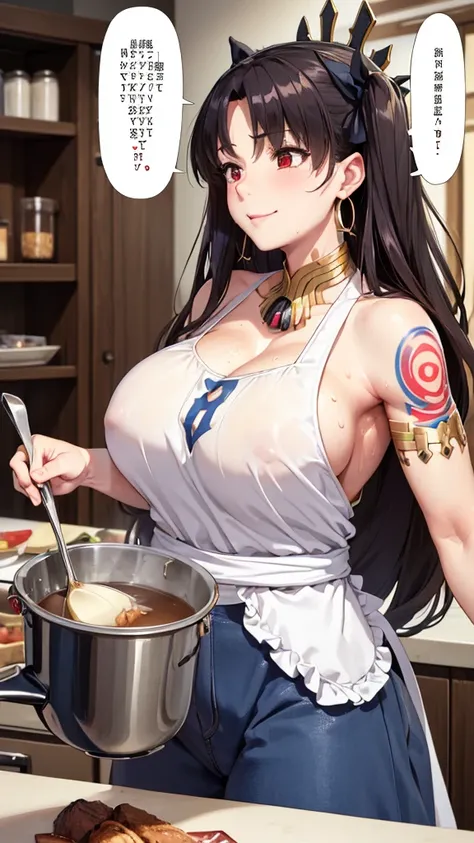 (Mature Woman:1.5), (mother:1.5), Ishtar, Fate Grand Order, (Absurd, 8k, 4K, Tabletop, Extremely detailed:1.2), highest quality, Perfect Anatomy,Perfect Face, High humidity, (alone:1.2), (Sweaty:1.3), shortness of breath, High humidity, humid, (Black Hair:...