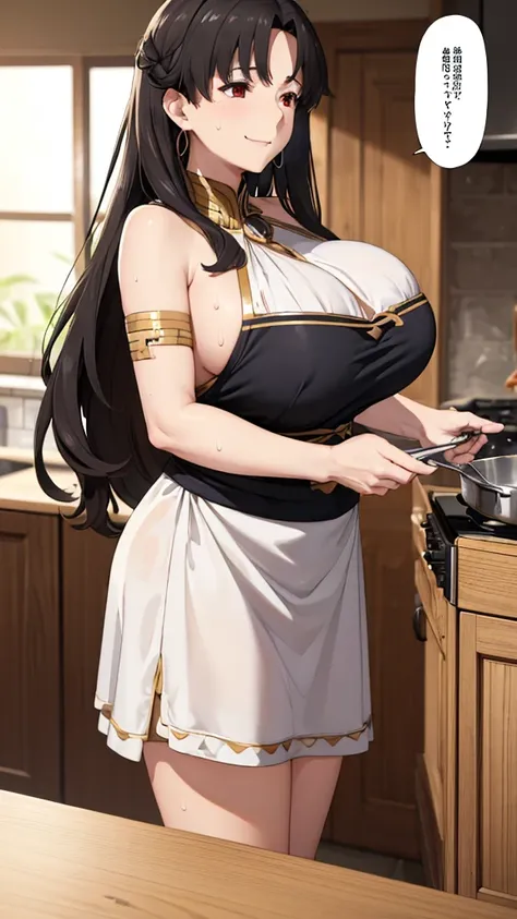 (Mature Woman:1.5), (mother:1.5), Ishtar, Fate Grand Order, (Absurd, 8k, 4K, Tabletop, Extremely detailed:1.2), highest quality, Perfect Anatomy,Perfect Face, High humidity, (alone:1.2), (Sweaty:1.3), shortness of breath, High humidity, humid, (Black Hair:...