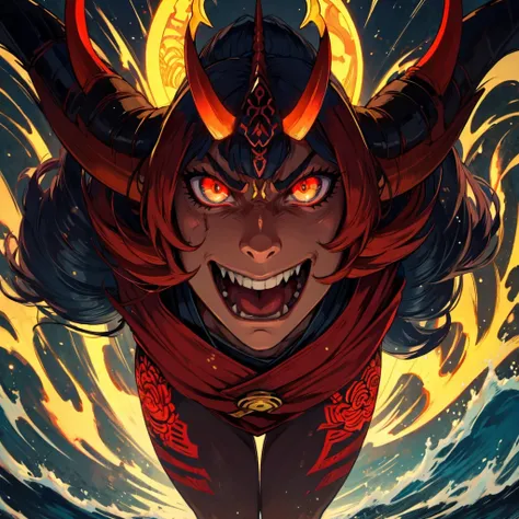 a convincing anime-style oni mask should be impactful and packed with features that evoke power and mystery.. starting with the ...