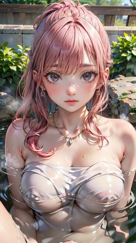 (Masterpiece, BestQuality:1.3), (ultra detailed:1.2), (hyperrealistic:1.3), (RAW photo:1.2), High detail RAW color photo, professional photograph, (Photorealistic:1.4), (realistic:1.4), professional lighting, perfect anatomy, (Pink Hair, Big Breasts:1.2), ...