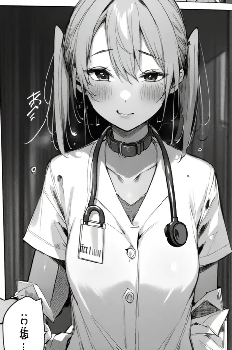 , (masterpiece:1.2), highest quality,Pixiv,cocoa,
One girl, alone, Stethoscope, White, Look to the side, shirt, ..., strap, doctor, collar shirt, Upper Body, ID card, ellipsis, Mouth closed, bangs, 