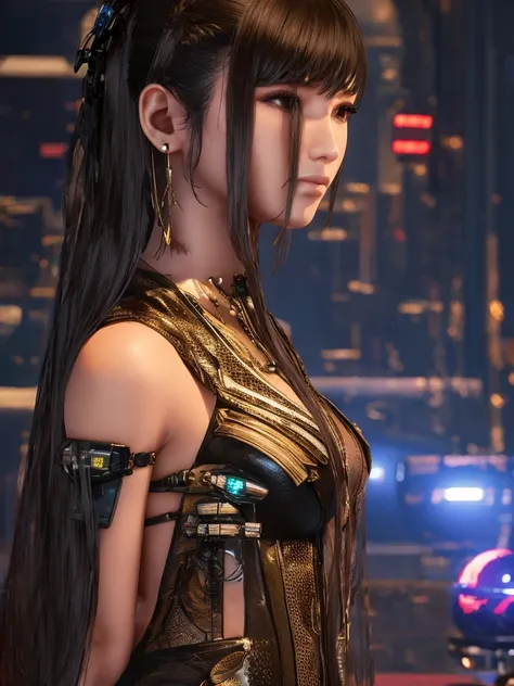 masterpiece, girl, eve , stellar blade, fringe hair, brown eyes, , woman in the room, portrait face, cyberpunk room, high skin pore 