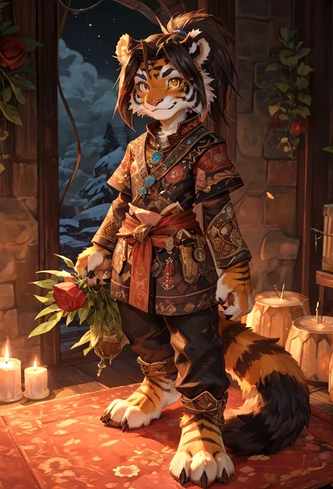 (4fingers), small_round_ears, small_panda_ears, pandaren, world_of_warcraft, furry, anthropomorphic, fluffy_tail, foxtail, cfema...