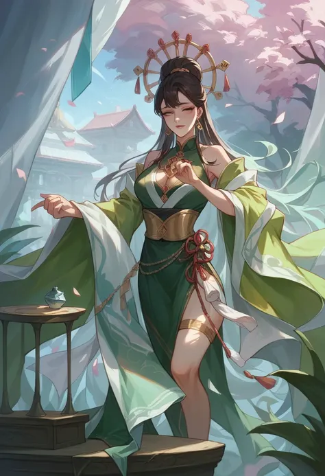 Da Qiao character in Romance of the Three Kingdoms, masterpiece, sexy, enchanting, high quality, high resolution  