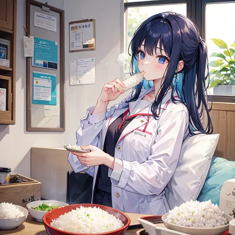 Nursing student、Eating rice