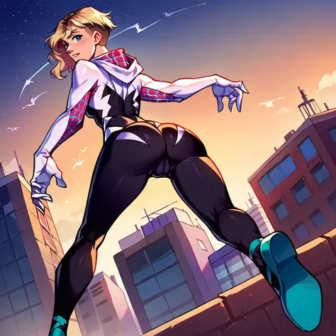 core_9, score_8_up, score_7_up, score_6_up, score_5_up,
rating_safe, source_cartoon, Spider Gwen, shorthair,
rooftop, New York, moonlit night,  
,
,
,
,
,
,


cameltoe,
,
,
,
ass focus,
,
,
,
,