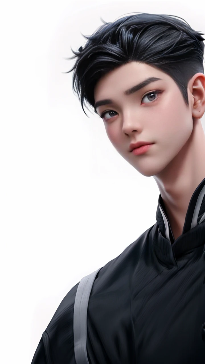 masterpiece, 1boy, young, handsome, black hair, undercut hair, perfect face, detailed eyes and face, black eyes, clean shaved, muscular, capturing a rural atmosphere, dynamic lighting, unreal engine 5