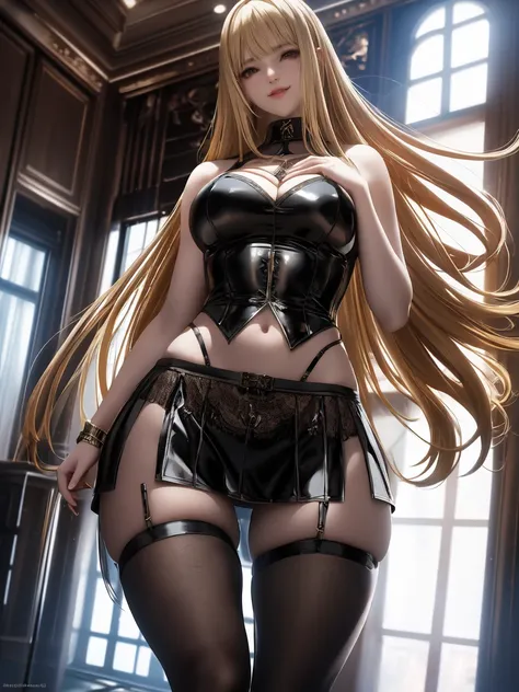 king, 8k, masterpiece, bset quality, girl wearing sexy military officer outfit, tight pants, fishnet stockings, wide-brimmed officer-style trench coat. white leather luxury, glossy, sexy girl fantasy anime artwork, fantasy anime illustration, 8k badass ani...