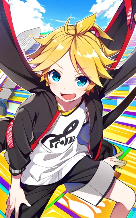 one boy, kagamine len, cool, cute