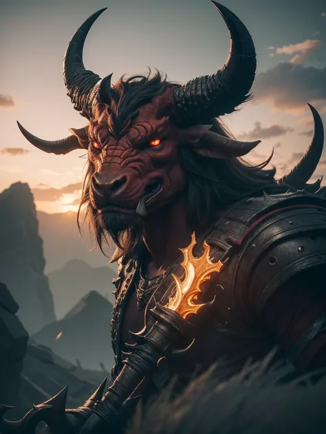 (extremely detailed 8K wallpaper), horned devil, difficult, high detail, dramatic  