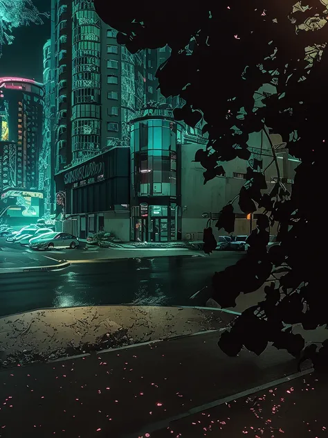 Neon, cyberpunk city