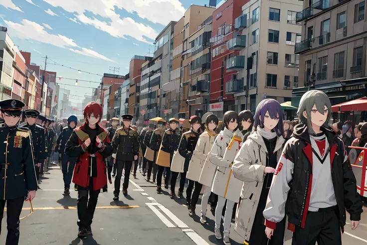 Nei Kusanagi participating in the parade々