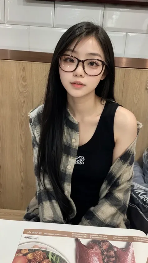 Asian girl with glasses