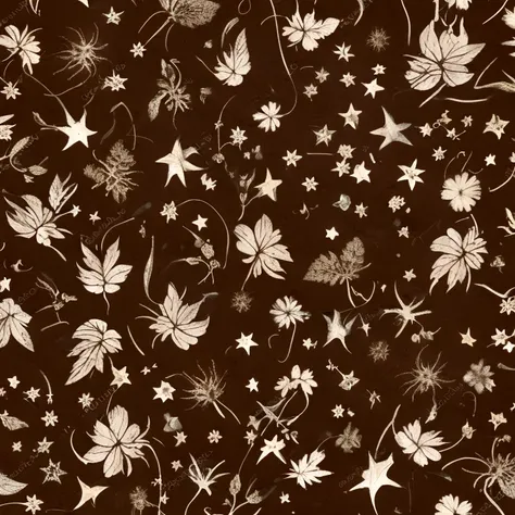 create a watercolor print pattern background in light pale sepia tones with little stars.