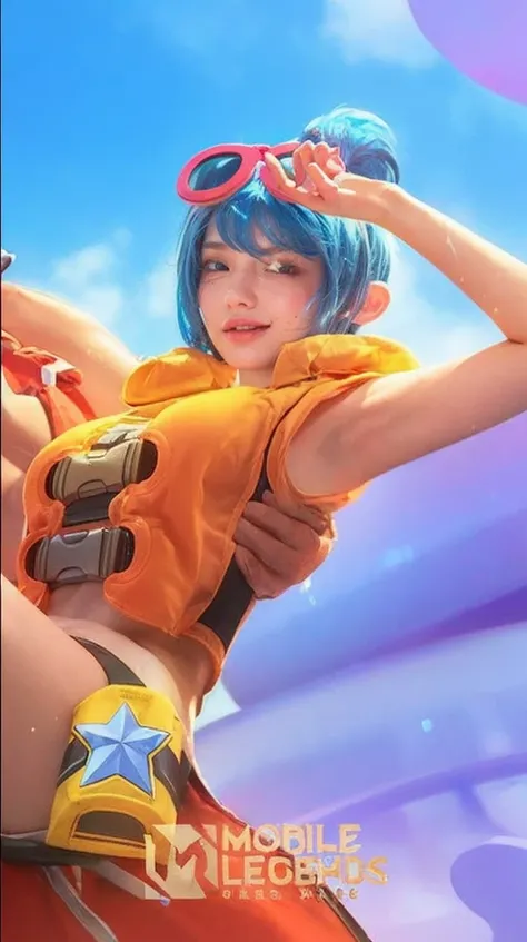 ((Best quality, 8k, Masterpiece :1.3)), 1girl, Pretty woman with emphasizing slender abs :1.3, (random hairstyles :1.2), Oversized tank top :1.2, Ultra-detailed face, Detailed eyes, Double eyelid, armpit