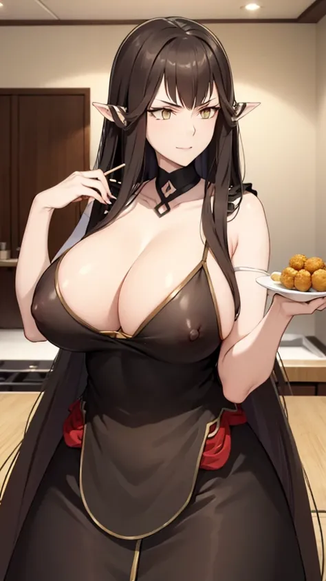 semiramis, (Mother:1.5), (Mature Woman:1.5), (absurderes, 8K, 4K, masutepiece, hyper extreme detailed:1.2), Best Quality, Perfect Anatomy, Perfect face, Facing forward, High humidity, (Very big boobs:1.3), Browsing Caution, nude, (Very large nipples:1.5), ...