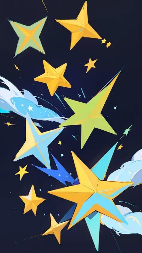 Background with vector icons of stars, scattered