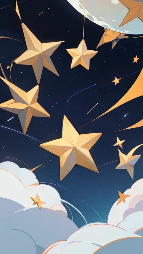 Background with vector icons of stars, scattered