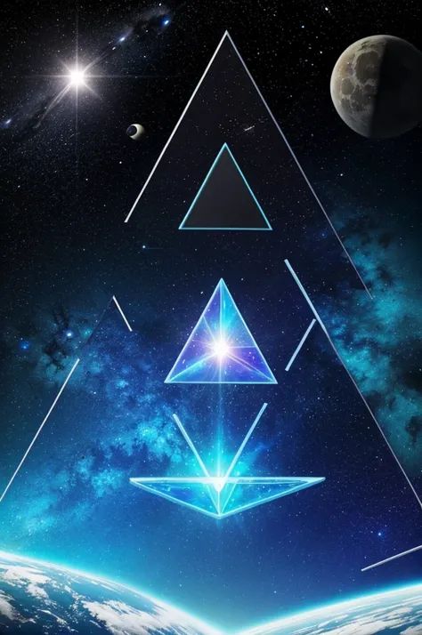 /img​ Space Triangle Drawing​ variety blue