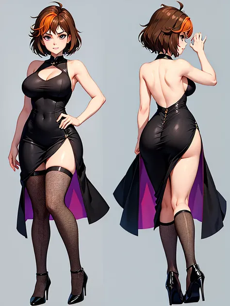 merula, full body, thighs, high heels , medium tits, sexy tight dress, back view. only 1 girl, party background