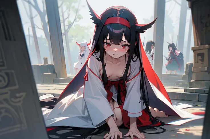 Young apprentice shrine maidens are defeated by barbarians, humiliatingly raped, creampied, and then thrown away, crying and in a daze, begging for their lives, naked in shrine maiden clothes
, naked and in a nuns robe, gang rape, Young and inexperienced, ...