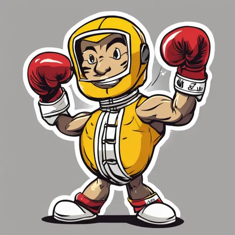 image haute qualité , abeille , cartoon , gants boxe ,ring , boxing