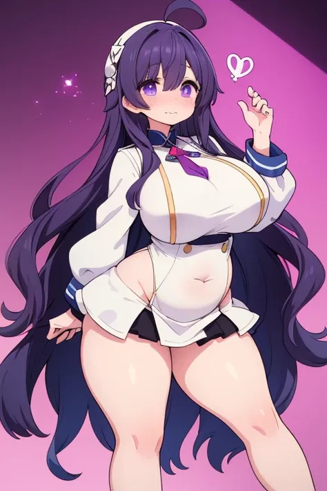 (masterpiece), (highest quality), ((Super detailed))、(super delicate)、Cute naughty Artificer mother、Pastel colors hair、(overwhelmingly huge breasts:1.2, Thighs:1.2, thick legs:1.2, curvy:1.2, towering stature:1.6, massive fat thick unnatural belly, Plump、G...