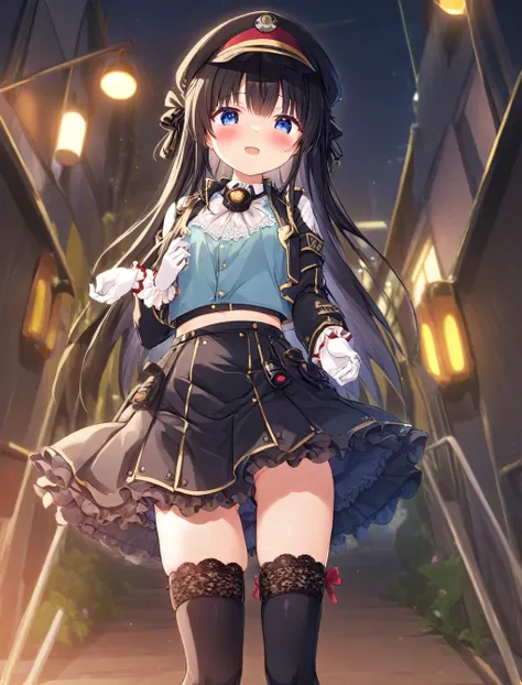 Black Hair,Red eyes,bangs,Long Hair,
8620 (uniform),hunting,White gloves,黒いJacket,Black Skirt,Black Hat,White Ascot,Armband,
smile,Mouth closed,
Are standing,Hat Adjustment,
White Background,
Upper Body,Glare　Glare　NSFW(Vagina Penis)((One man and one woman...