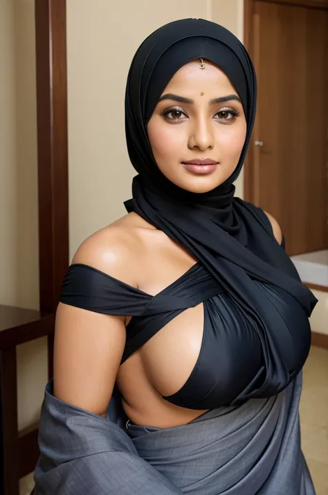 hot Muslim women age 40 big  hijab cleavage and hot sari 