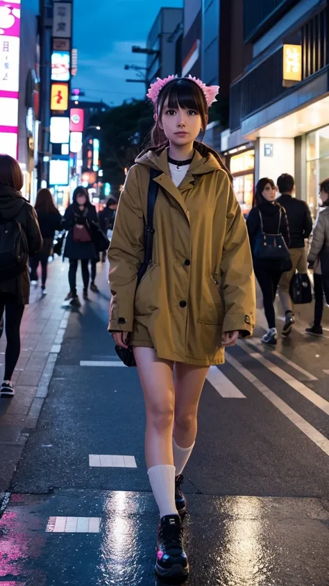 night、A subculture girl、Walking in Harajuku