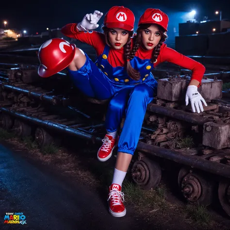 cinematic photo Portrait of ((ohwx woman)) as super Mario, red hat, fantasy, highly detailed, digital painting, artstation, concept art, sharp focus, illustration, art by Tony Sart and artgerm and randy vargas . 35mm photograph, film, bokeh, professional, ...