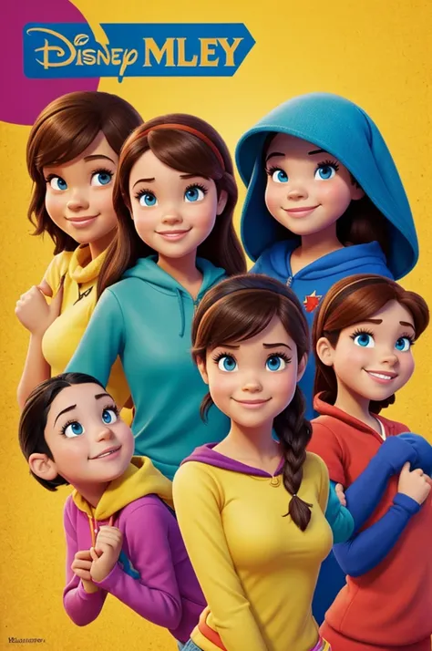 Girls practicing human values, portada disney pixar