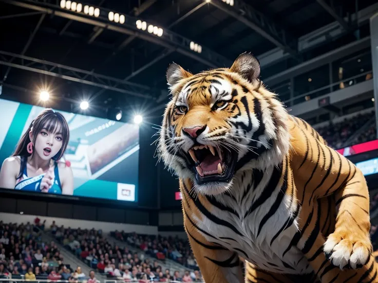 Make a fierce tiger mascot you&#39;ve ever seen for Amanda sports club. 