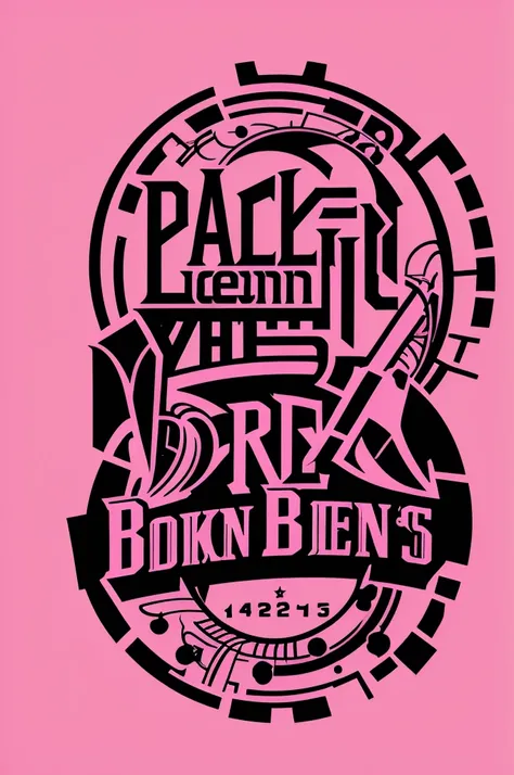 Logo with broken ladies design in pink and black